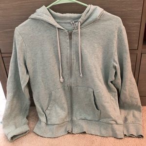Mint green zip hoodie